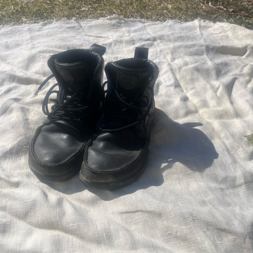 Lems Black Leather Boots